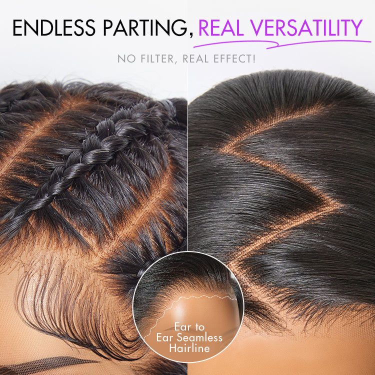 Nature Max Loose Body Wave Ear-to-ear Glueless 13x6 Frontal HD Lace C Part Wig