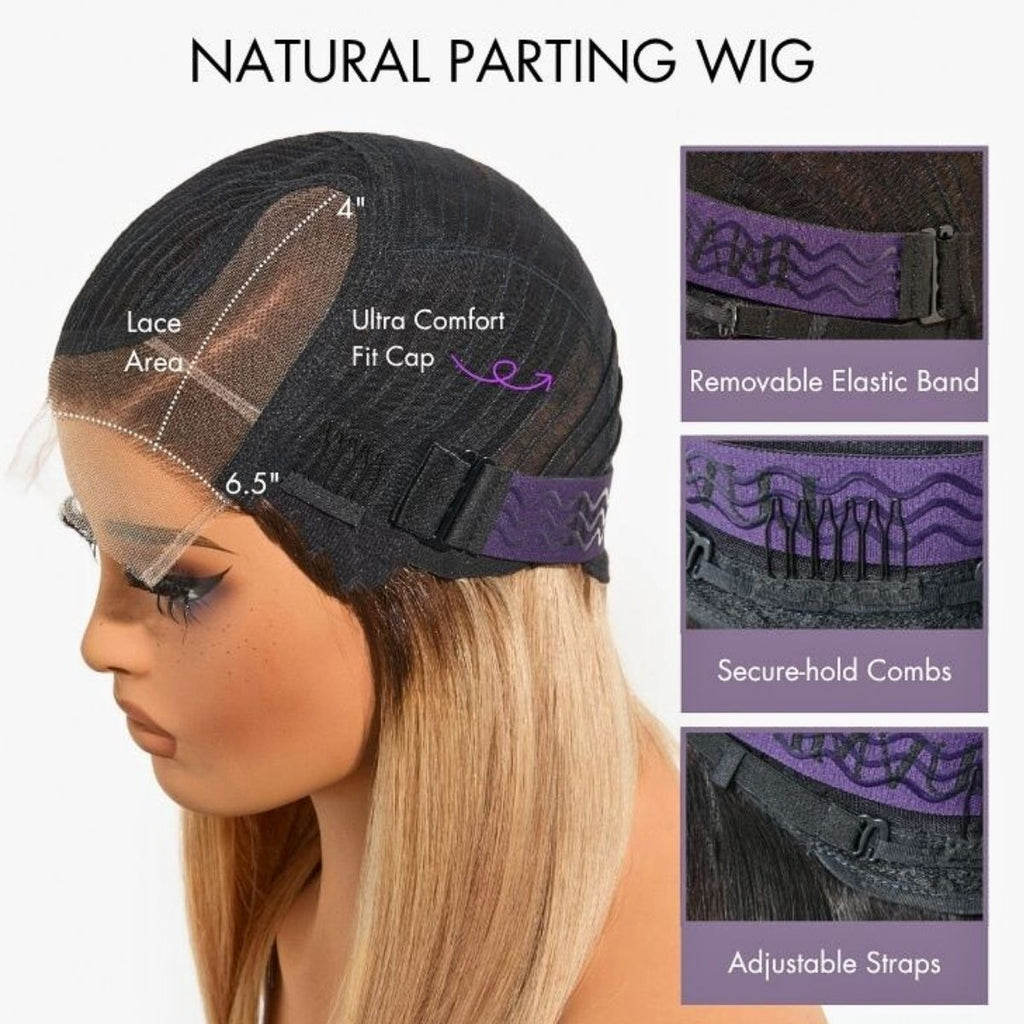 Ready to Go Blonde Highlight Water Wave Short Curly Bob Wig Glueless Minimalist HD Lace Wig Pre-Cut Lace