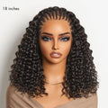 Readitress™ Knotless Fulani Braids Deep Wave Glueless Ear-to-ear 13x4 Frontal HD Lace Wig Human Hair
