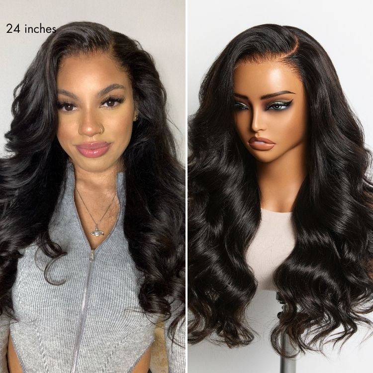 PartingMax Glueless Personalized Comfort Wig 180% Density Loose Body Wave 7x6 Closure HD Lace Wig Pre Cut & Plucked & Bleached Ready to Go