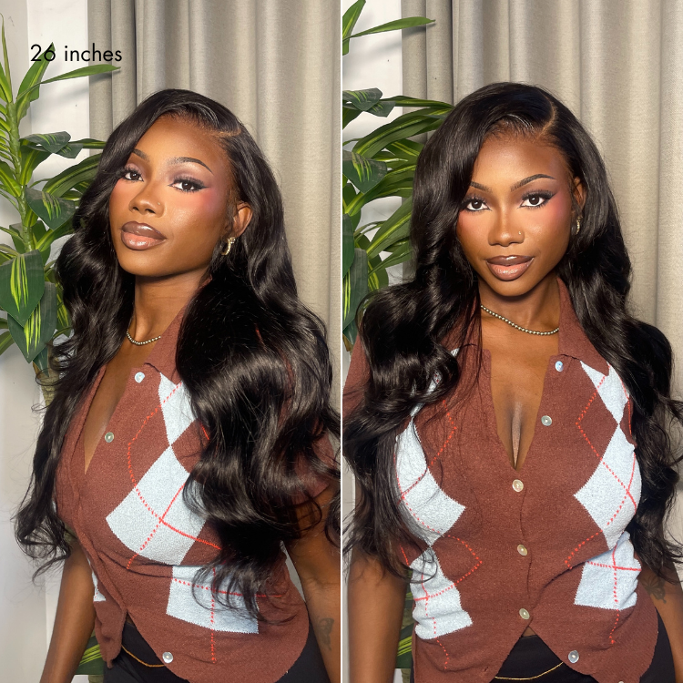 PartingMax Glueless Personalized Comfort Wig 180% Density Loose Body Wave 7x6 Closure HD Lace Wig Pre Cut & Plucked & Bleached Ready to Go