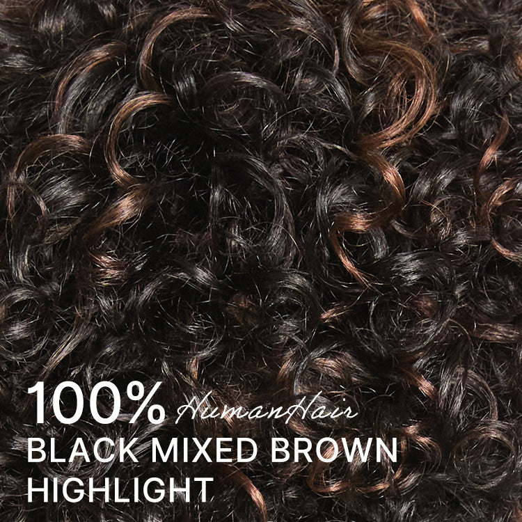 Beginner Friendly Throw On & Go Short Bouncy Curls with Bangs Glueless Wig 100% Human Hair - US Only