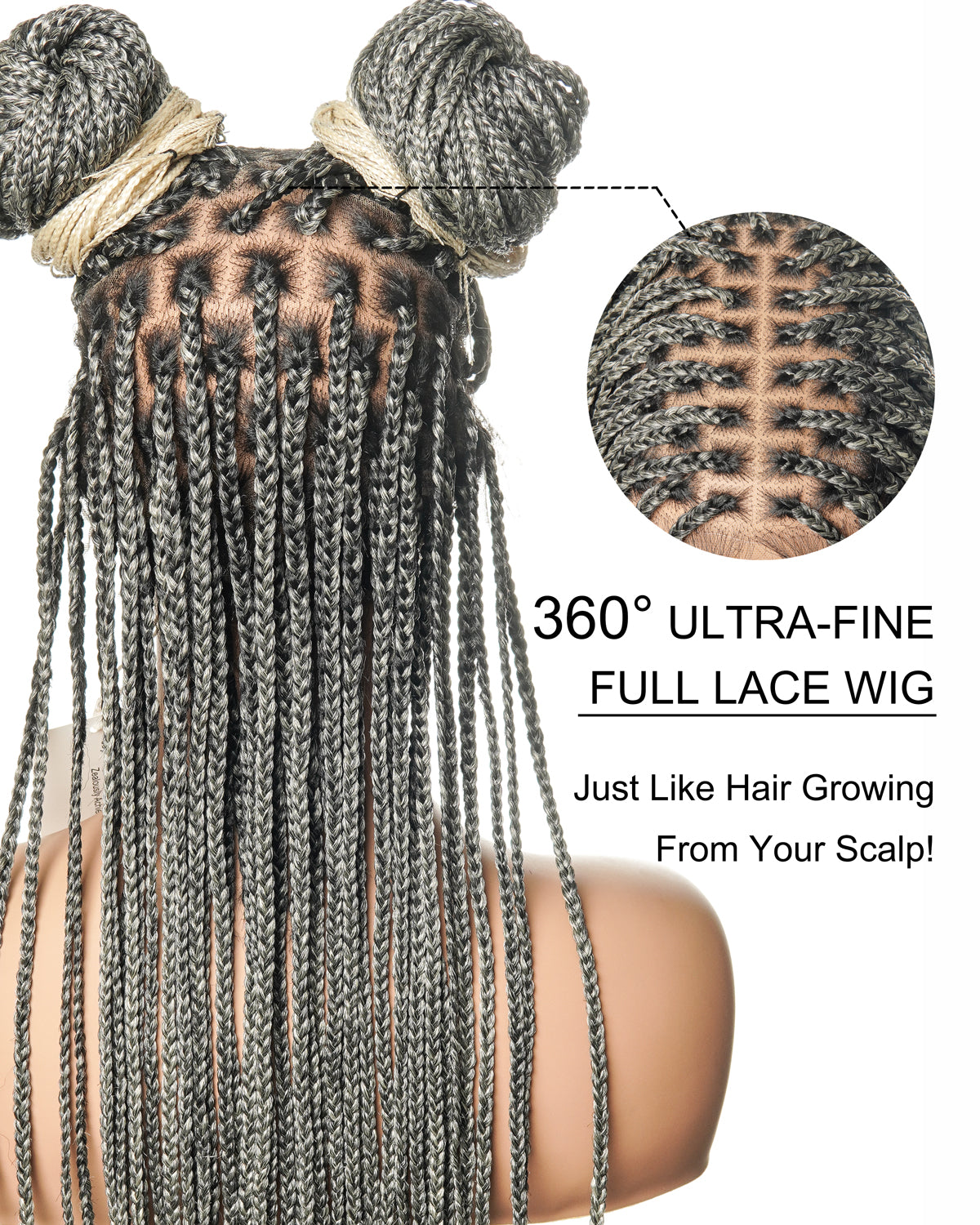 HD Full Lace Knotless Box Braided Wig