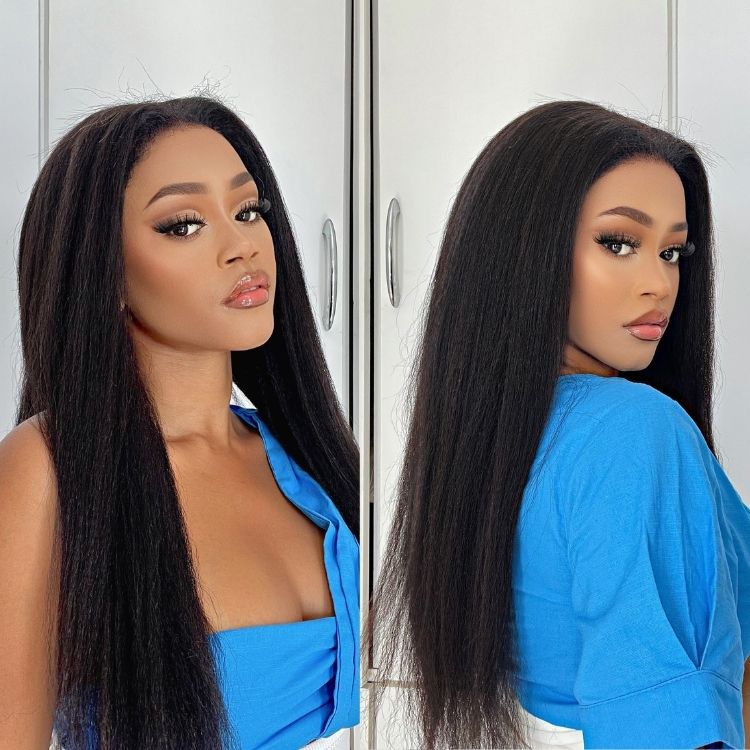 Pre-Separated Feather Crochet Human Hair Extensions Deep Wave / Kinky Straight Protective Style