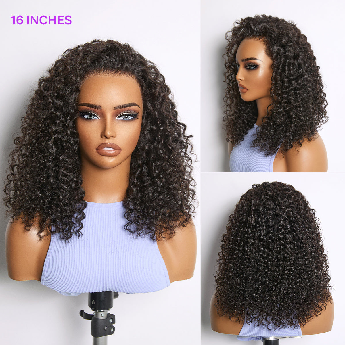 360 HD Lace Free Parting Water Wave Wig Flexi-Fit Invisi Drawstring Cap & Pre-Cut Lace