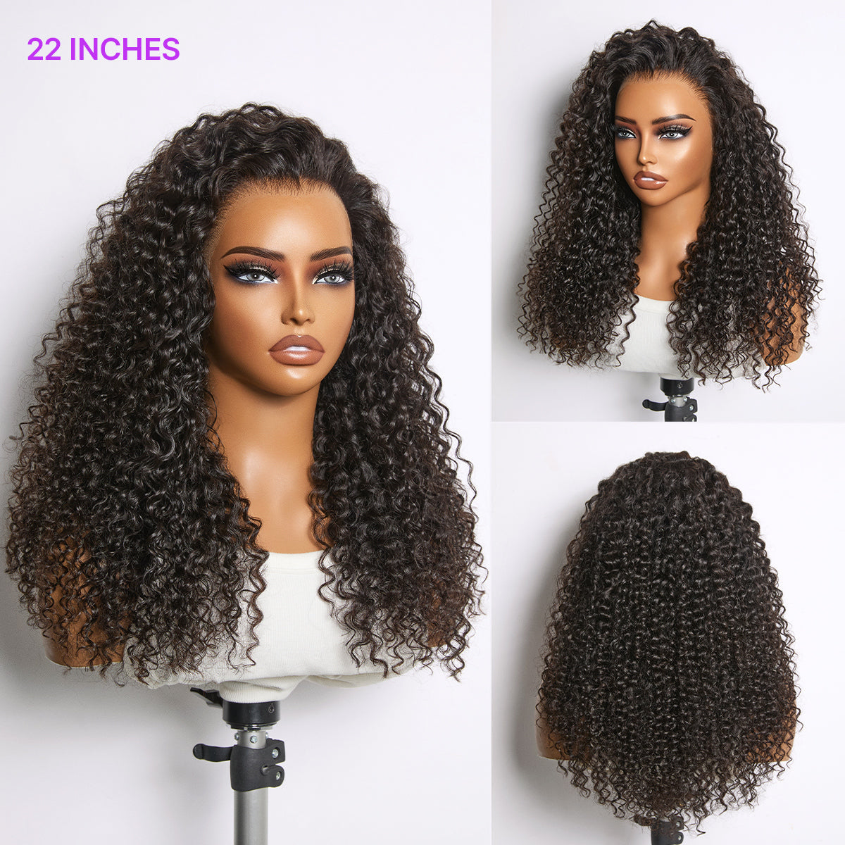 360 HD Lace Free Parting Water Wave Wig Flexi-Fit Invisi Drawstring Cap & Pre-Cut Lace