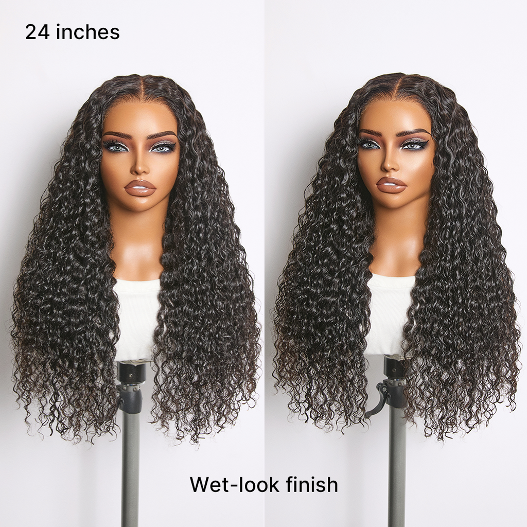 200% Density Deep Wave Glueless 7x6 Closure HD Lace Human Hair Wig Pre-Cut Lace