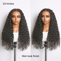 200% Density Deep Wave Glueless 7x6 Closure HD Lace Human Hair Wig Pre-Cut Lace