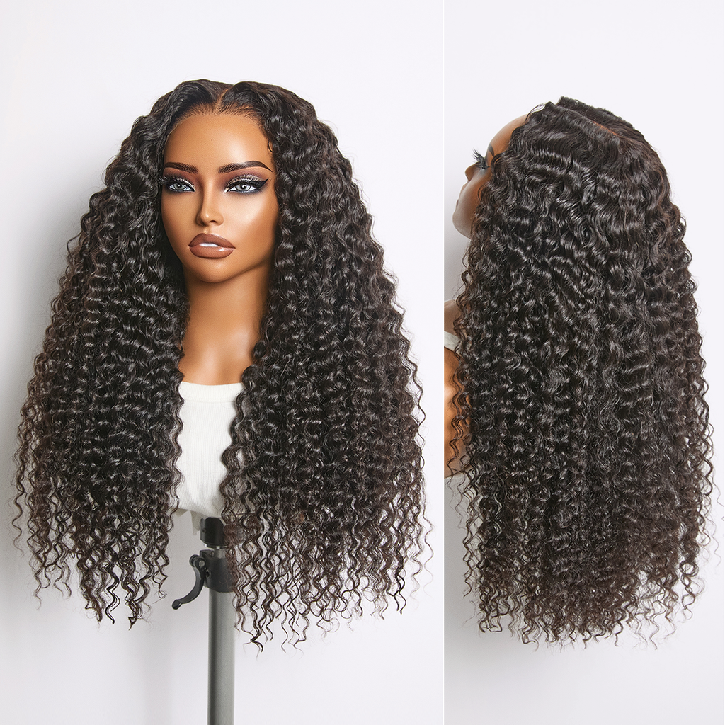 200% Density Deep Wave Glueless 7x6 Closure HD Lace Human Hair Wig Pre-Cut Lace