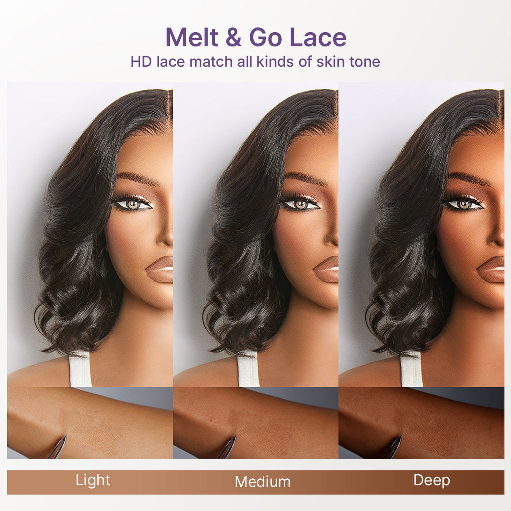 7x6 HD Lace Glueless Wig Soft Loose Wave Human Hair Wig Pre-Cut Lace