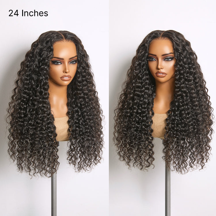 180% Density Soft & Full Water Wave Glueless 7x6 Closure HD Lace Human Hair Wig Pre-Cut Lace