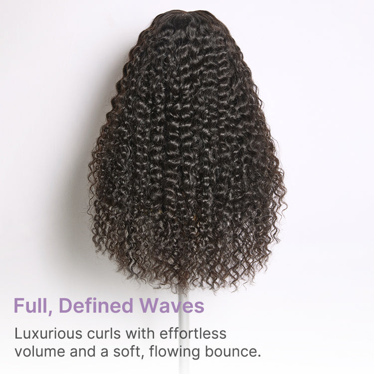 180% Density Soft & Full Water Wave Glueless 7x6 Closure HD Lace Human Hair Wig Pre-Cut Lace
