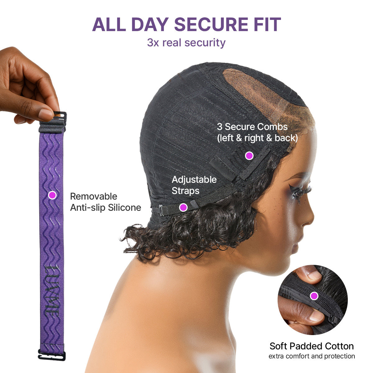 Water Wave Pixie Cut Water Wave Glueless Minimalist HD Lace Short Curly Wig