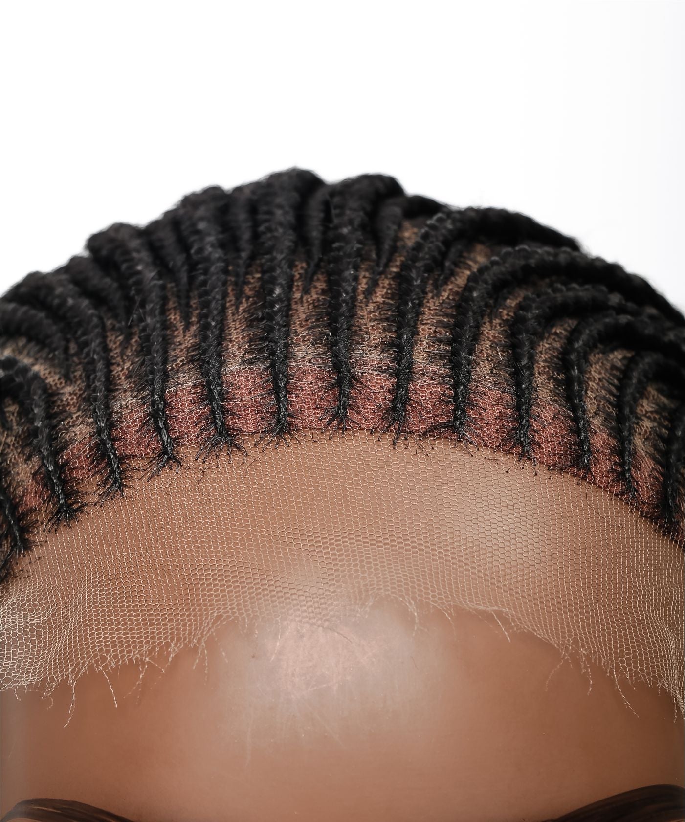 HD Lace Cornrow Box Braided Wig 26" Full Hand-tied 90 Strands - No Baby Hair