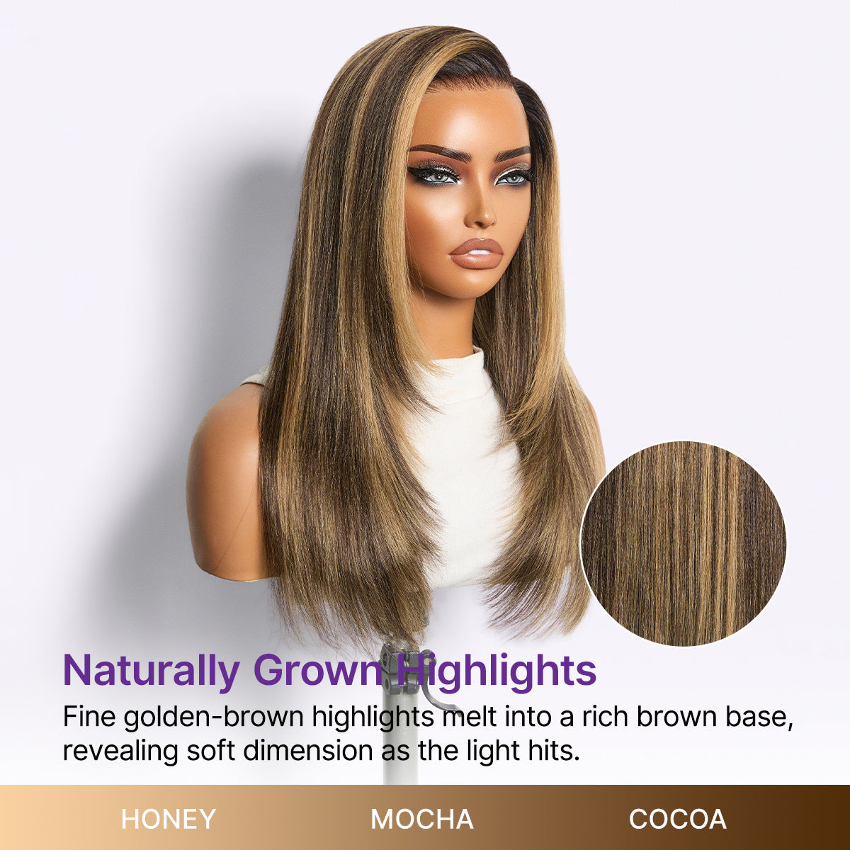 180% Density Blonde Highlight Butterfly Cut Layered Light Yaki Straight Glueless 7x6 Closure HD Lace Wig Pre-Cut Lace