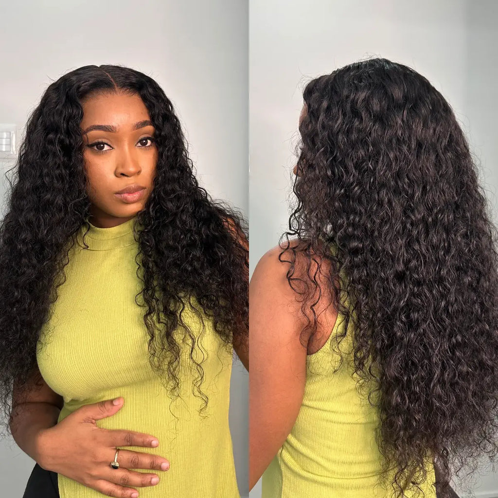 Special Deal | PreMax 250% Density Water Wave Glueless Flexi-Fit Drawstring 13x4 Frontal Lace Fluffy Curly High Density Wig Pre-Cut Lace