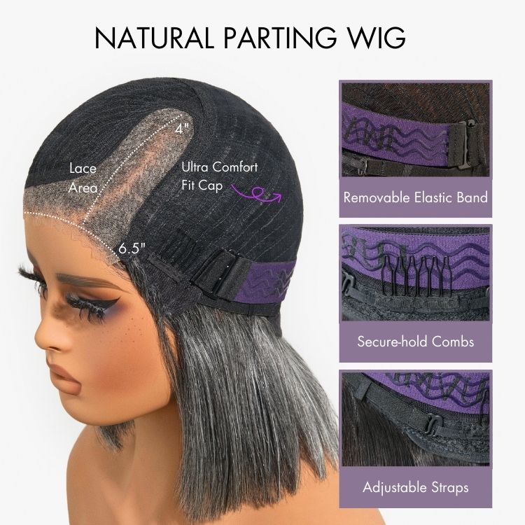 2 For $149.9 | 12 Inches Honey Blonde Highlight Yaki Bob with Bangs+ 8 Inches Boss Vibe Short Pixie Cut Minimalist Lace Wig No Code Needed