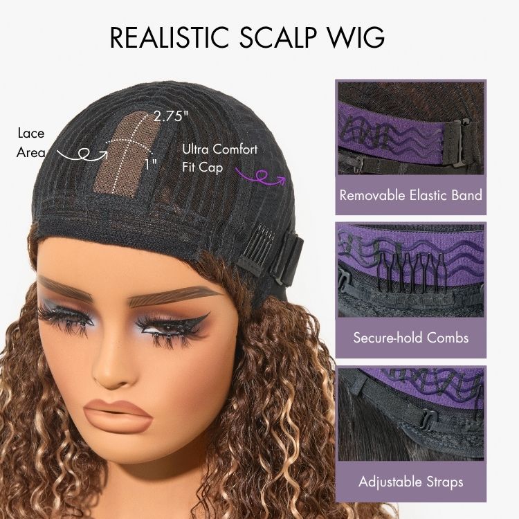 2 For $149.9 | 12 Inches Honey Blonde Highlight Yaki Bob with Bangs+ 8 Inches Boss Vibe Short Pixie Cut Minimalist Lace Wig No Code Needed