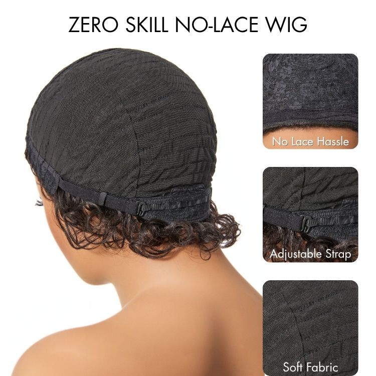 2 For $149.9 | 10 Inches Loose Wave Glueless Minimalist HD Lace Wig+ 6 Inches Brown Highlight Bouncy Curls Wig No Code Needed