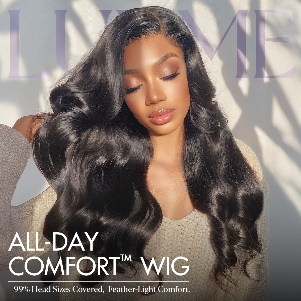 PartingMax Glueless 7x6 Closure HD Lace Loose Body Wave Long Wig Pre-Cut Lace