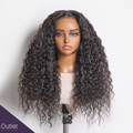 Outlet | Water Wave Glueless 5x5 Closure Regular Lace Long Curly Wig Beginner Friendly