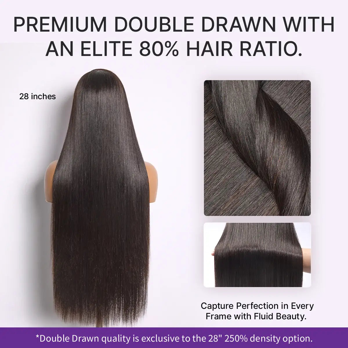 180% / 250% Density Bone Straight with Baby Hair PartingMax Glueless 7x6 Closure HD Lace Wig Pre-Cut Lace