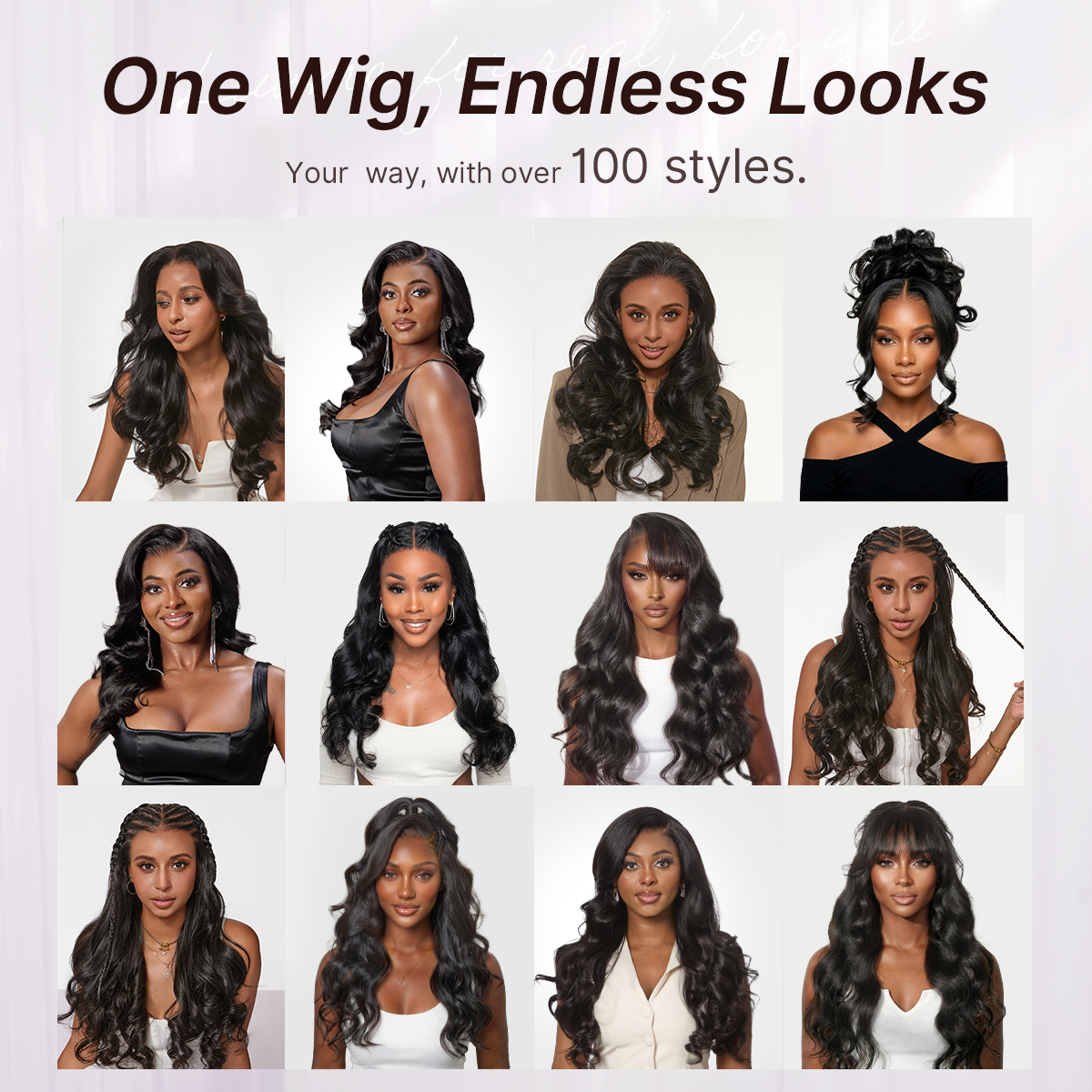 PartingMax Glueless 7x6 Closure HD Lace Loose Body Wave Long Wig Pre-Cut Lace