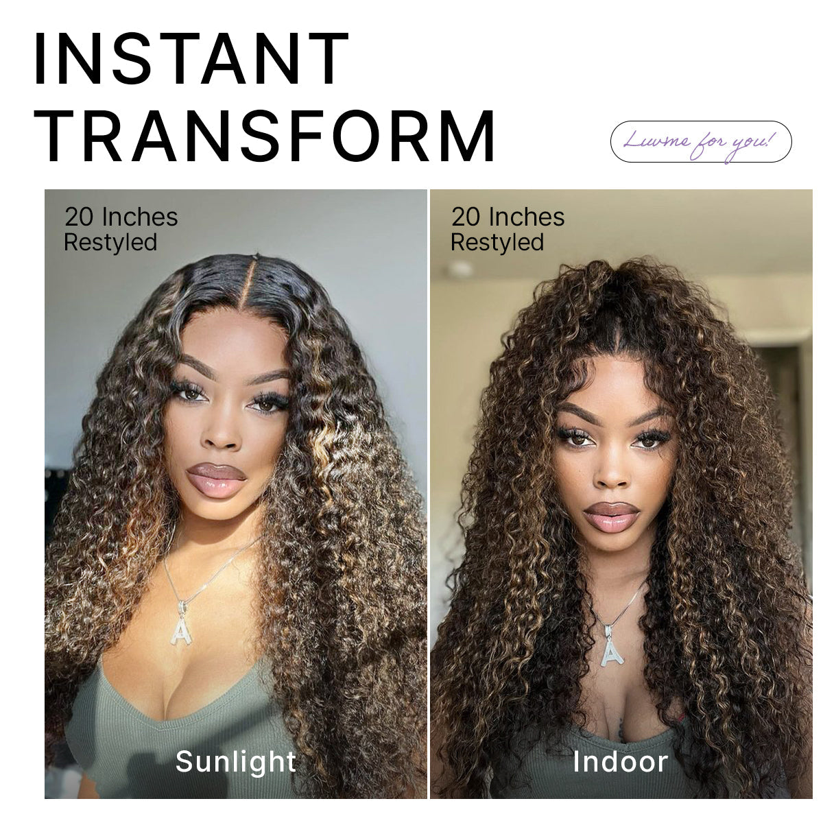 PartingMax Brown Highlights Funmi Curly 7x6 Closure HD Lace Glueless Wig Pre Cut Lace