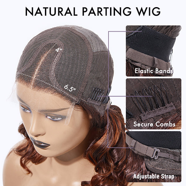2 For $169.9 | 12 Inches Ash Blonde Ombre Blunt Cut Bob Minimalist HD Lace Wig+ 14 Inches Brown Ombre Loose Wave Minimalist HD Lace Glueless Short Wig No Code Needed