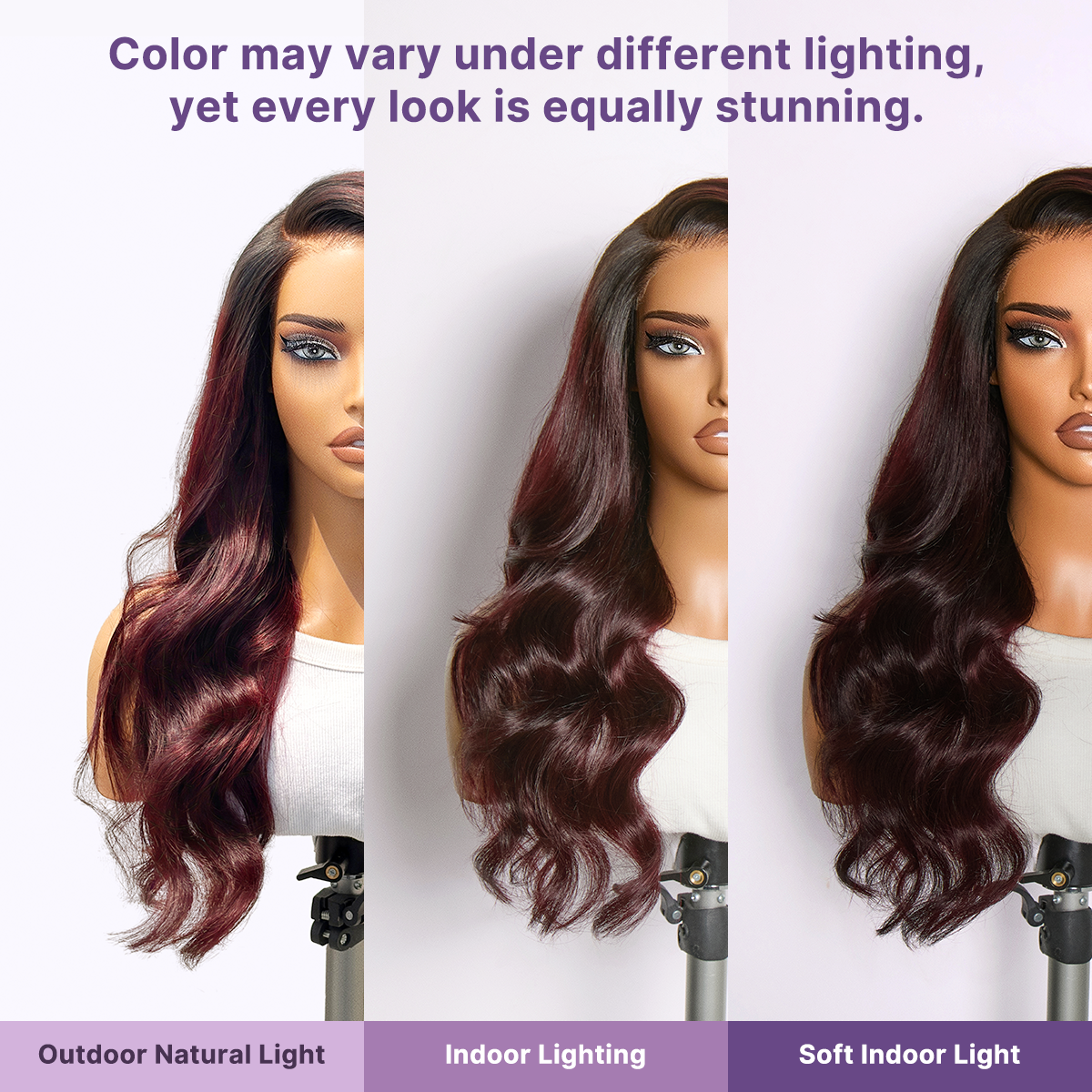 180% Density Rich Dark Plum Loose Body Wave PartingMax Glueless 7x6 Closure HD Lace Wig Pre-Cut Lace