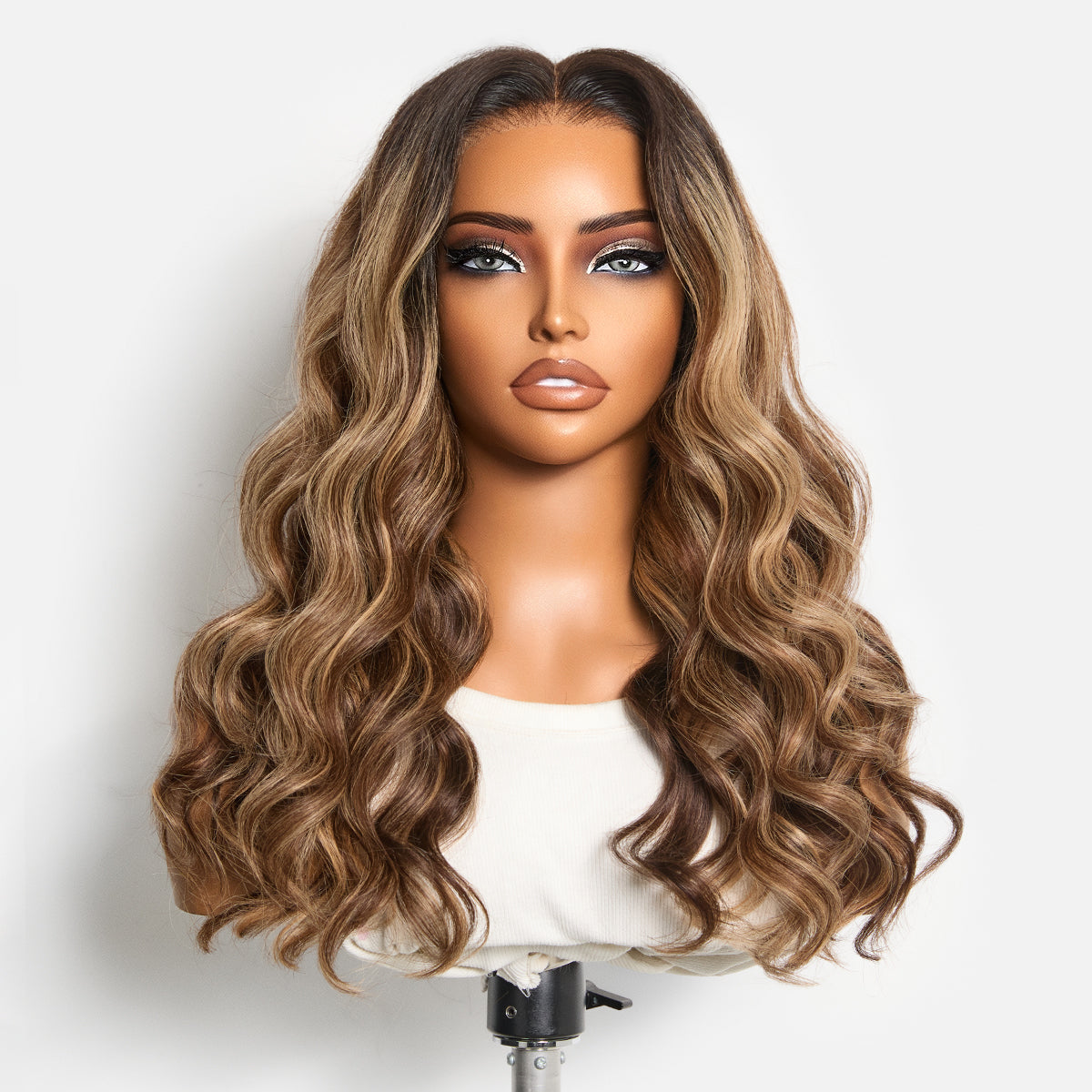180% Density PartingMax Glueless 7x6 Closure HD Lace Blonde Highlight Loose Wave Wig Pre-Cut Lace