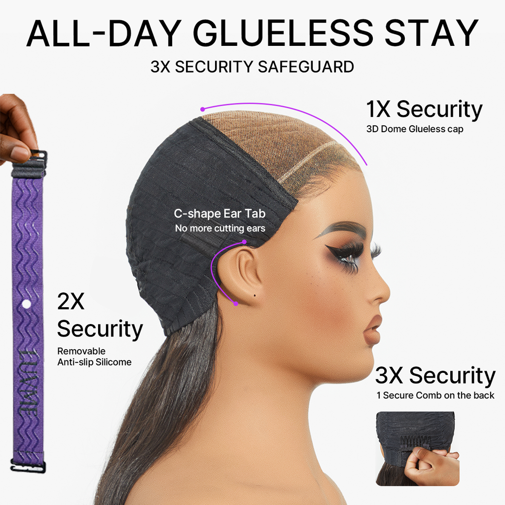 180% Density Loose Body Wave Glueless 7x6 Closure HD Lace Human Hair Wig with Bangs Pre-Cut Lace