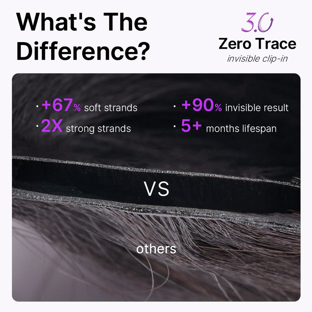 Yaki Straight 0.59mm Zero Trace Invisible Clip in Hair Extensions 100g 7pcs / 6pcs Seamless Blend & Lightweight for Daily Styling