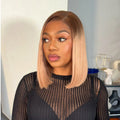 Ash Blonde Blunt Cut Bob Glueless Minimalist HD Lace Short Bob Wig Pre-Cut Lace