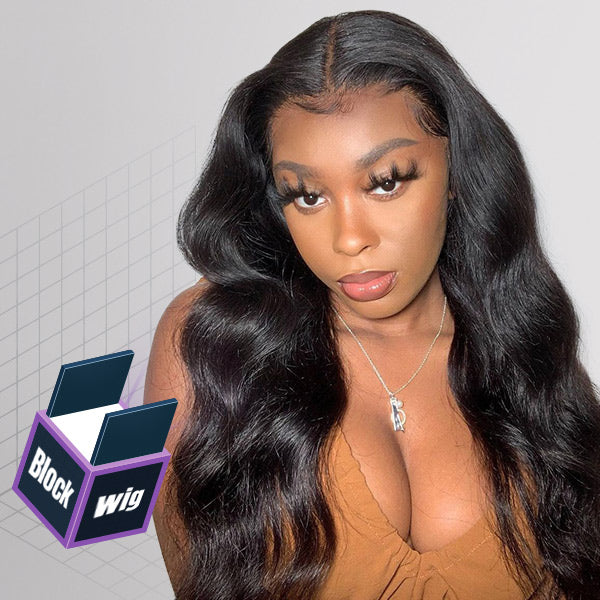 Block Wig Body Wave Bleached Knots Wig With Optional Replaceable Zip Lace Tops