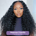 Block Wig Water Wave Bleached Knots Wig With Optional Replaceable Zip Lace Tops