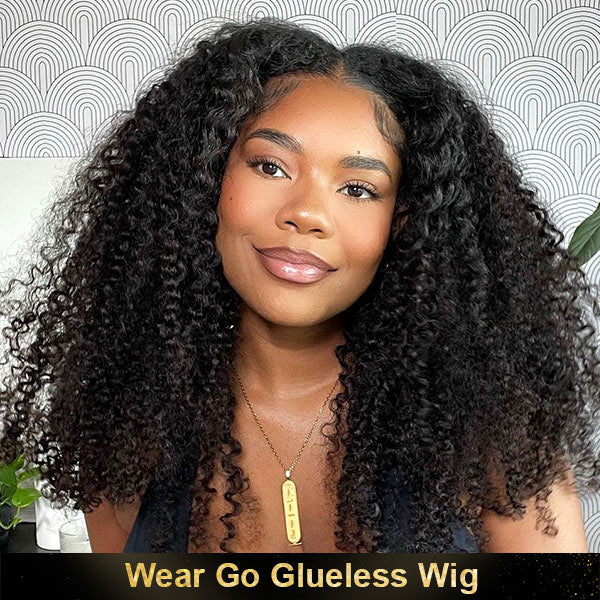Pre Cut Lace Wear Go Glueless Wigs 4x4 Lace Closure Wigs PrePlucked With Human Hair