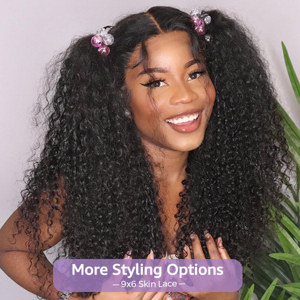 Block Wig Water Wave Bleached Knots Wig With Optional Replaceable Zip Lace Tops