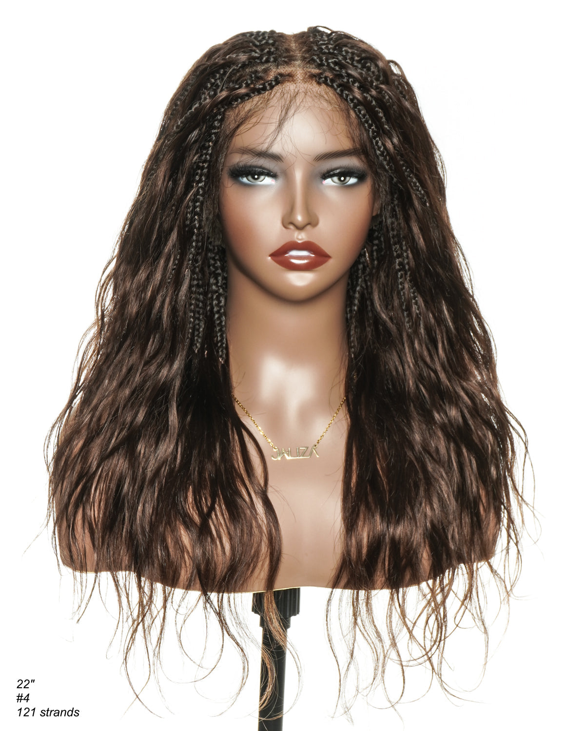Michelle - Bora Bora Human Hair Body Wave Pre Bleached HD Full Lace Boho Box Braided Wig