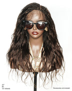 Michelle - Bora Bora Human Hair Body Wave Pre Bleached HD Full Lace Boho Box Braided Wig