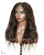 Michelle - Bora Bora Human Hair Body Wave Pre Bleached HD Full Lace Boho Box Braided Wig