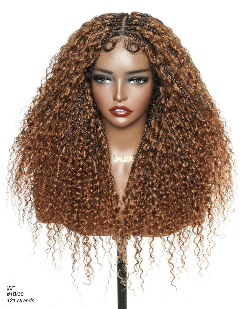 Lulu - Bora Bora Pre Bleached HD Full Lace Human Hair Curly Wave Boho Box Braided Wig