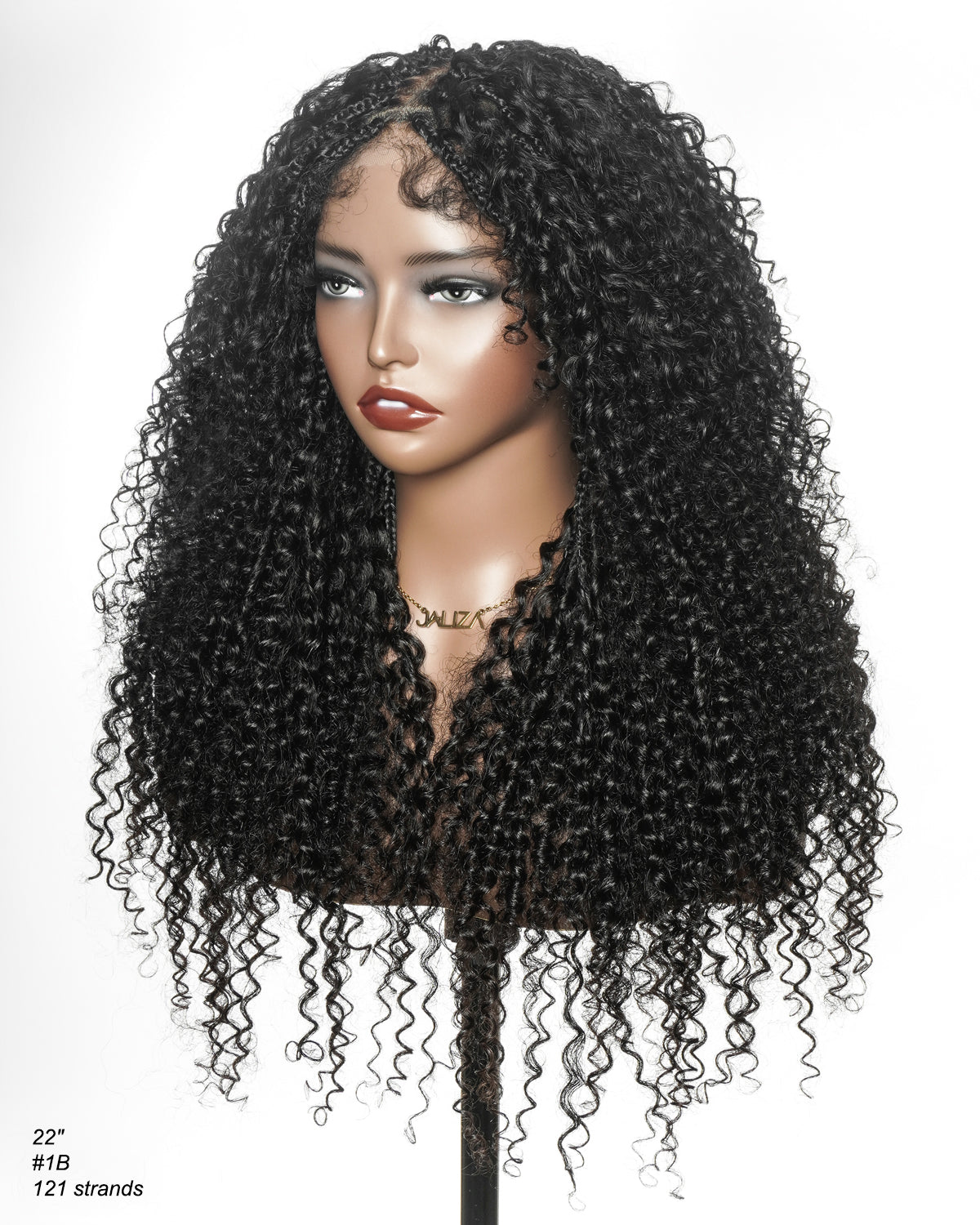 Lulu - Bora Bora Pre Bleached HD Full Lace Human Hair Curly Wave Boho Box Braided Wig