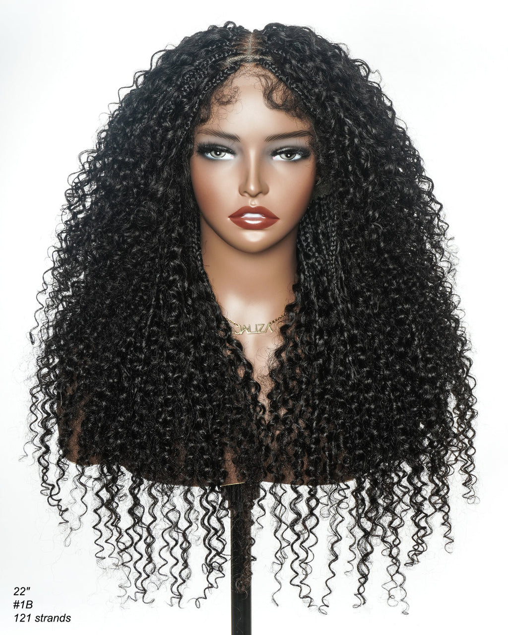 Lulu - Bora Bora Pre Bleached HD Full Lace Human Hair Curly Wave Boho Box Braided Wig