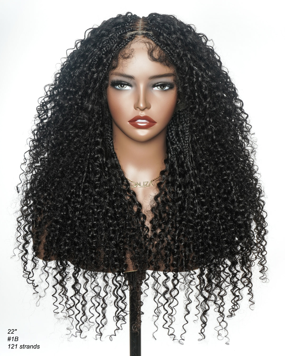 Lulu - Bora Bora Pre Bleached HD Full Lace Human Hair Curly Wave Boho Box Braided Wig
