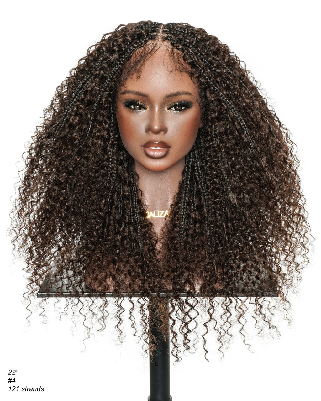 Lulu - Bora Bora Pre Bleached HD Full Lace Human Hair Curly Wave Boho Box Braided Wig