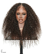 Lulu - Bora Bora Pre Bleached HD Full Lace Human Hair Curly Wave Boho Box Braided Wig