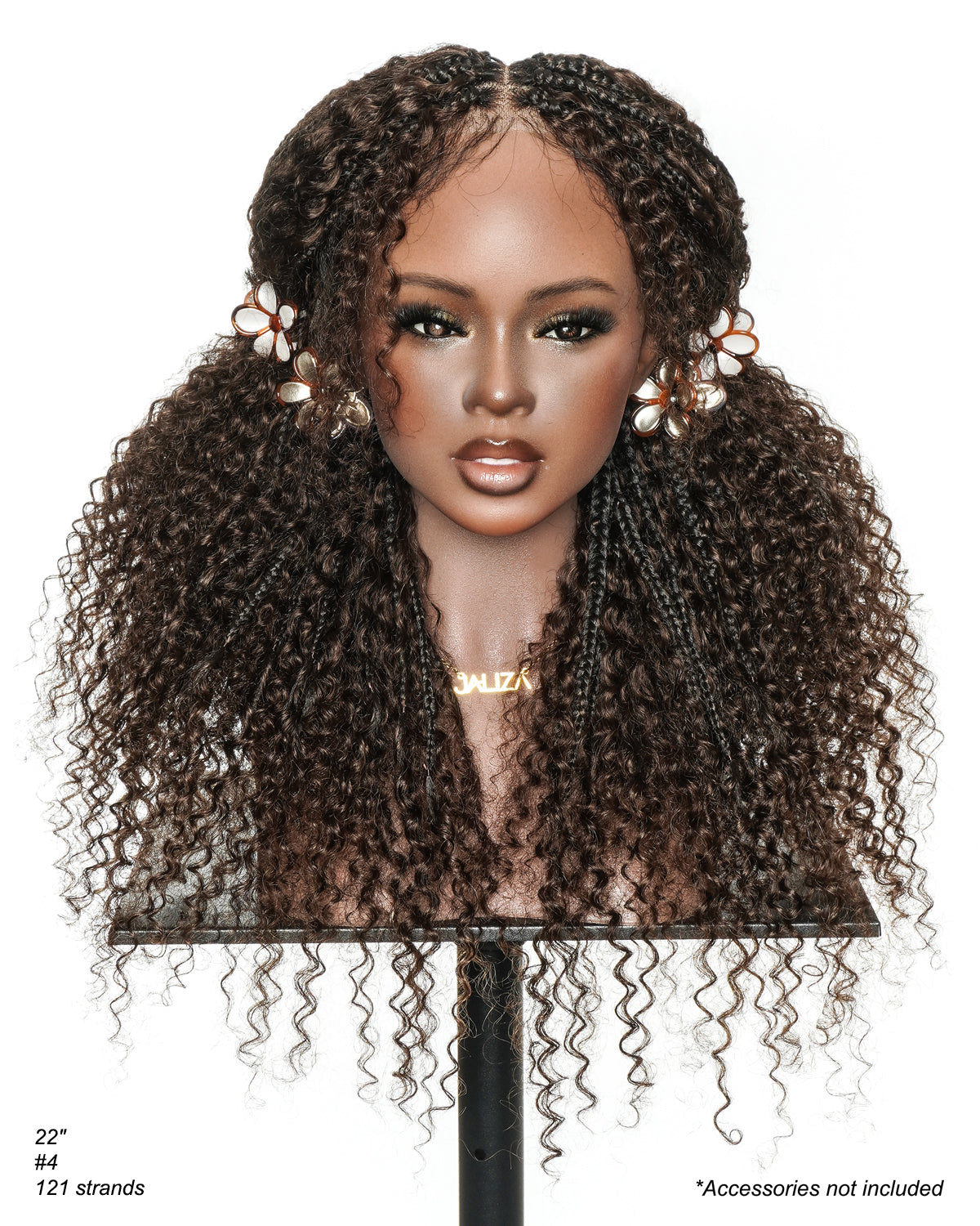 Lulu - Bora Bora Pre Bleached HD Full Lace Human Hair Curly Wave Boho Box Braided Wig