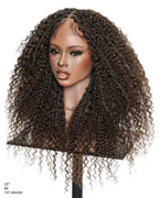 Lulu - Bora Bora Pre Bleached HD Full Lace Human Hair Curly Wave Boho Box Braided Wig