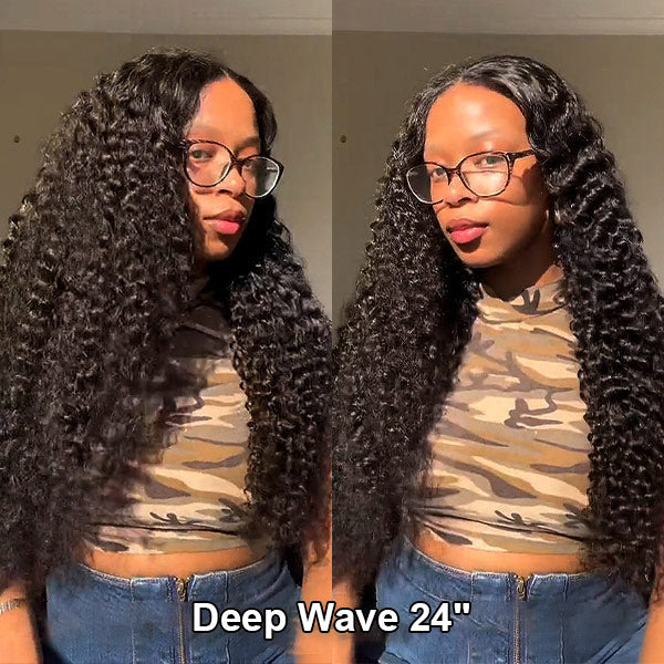 Glueless Wear Go Wig Pre-cut Lace Undetectable 7x5 HD Lace Wigs Preplucked with Natural Hairline Bleached Knots 100% Human Hair Wigs